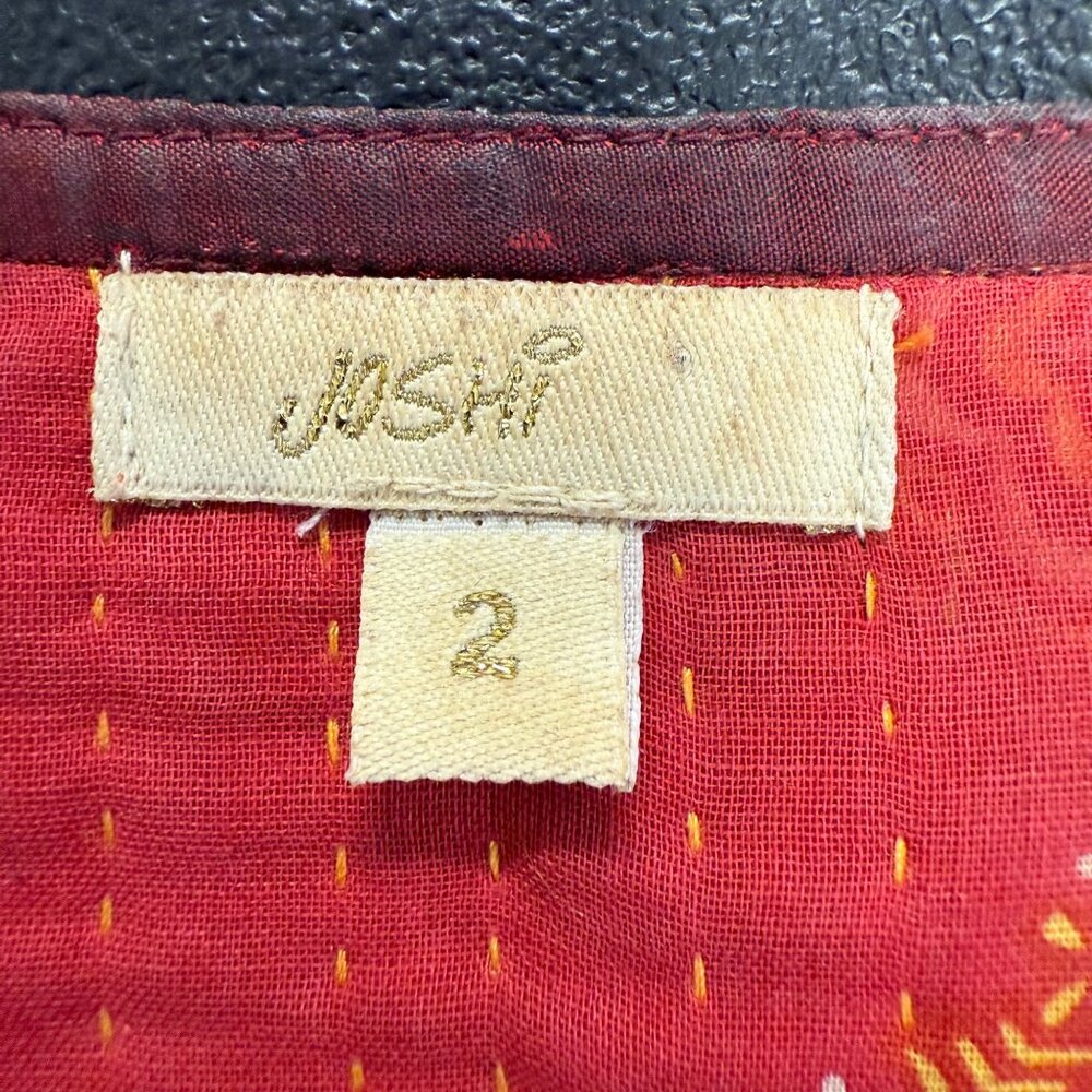 Joshi Kantha Quilt Jacket Boho Patchwork Tie Front Duster Coat Multicolor Women’ - Picture 5 of 12